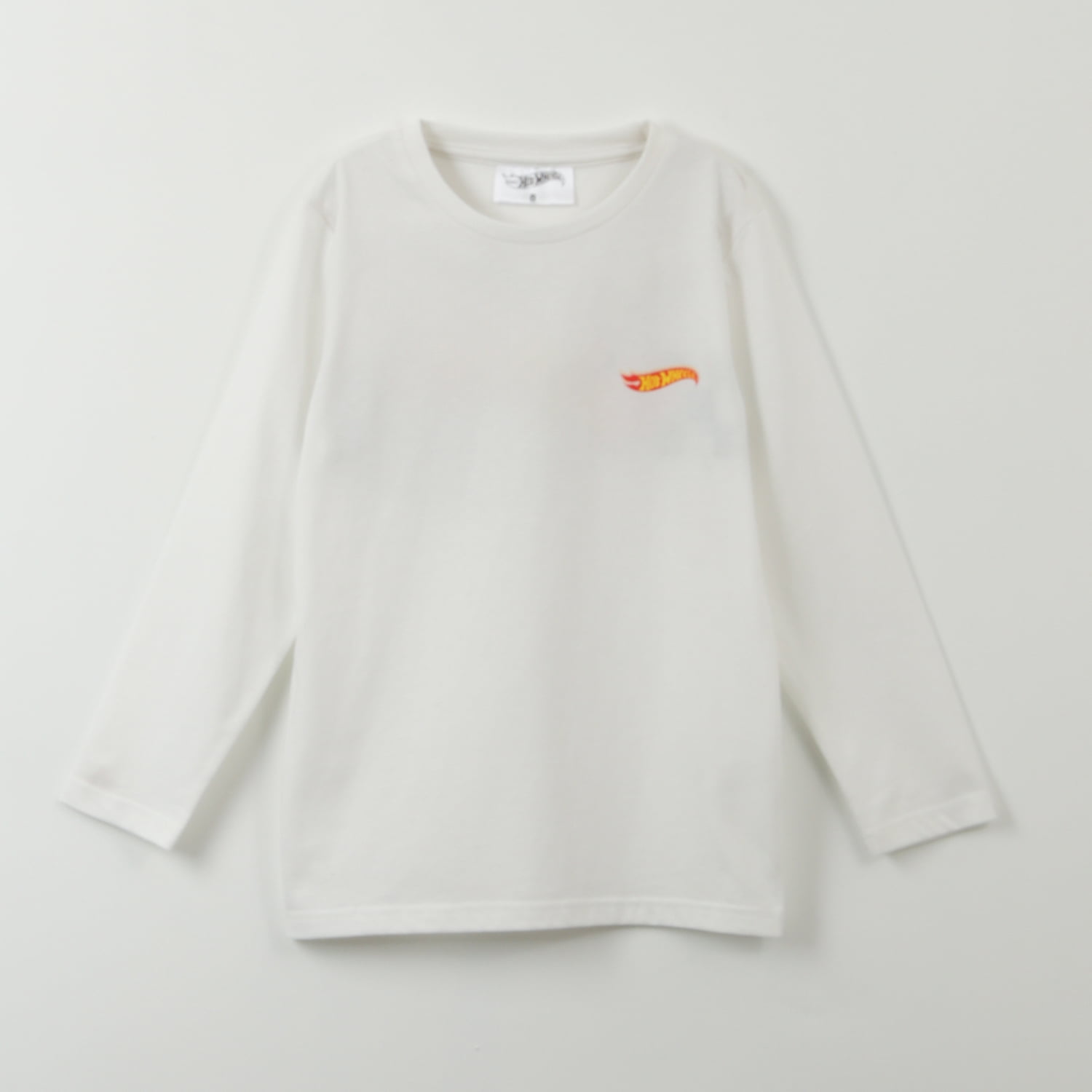 Polera Manga Larga Niño Flames Car Blanco Hot Wheels