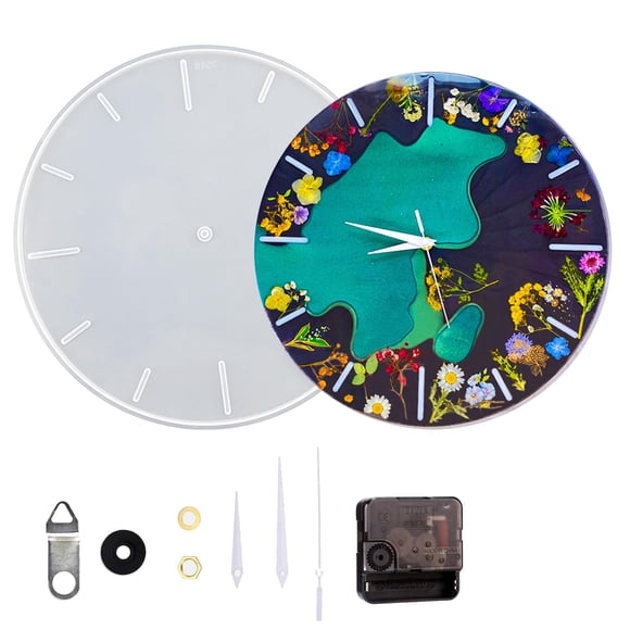 Molde para Reloj HMTRADE 25 cm/36 cm de Resina de Silicona DIY