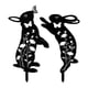 thumbnail image 1 of 2 Estacas Decorativas De Hierro Para Jardín, Dise?o De Animales, Silueta De Paisaje, Conejo, 35 Cm De Alto, 1 of 5