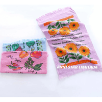 Genérico - Set 12 Paños De Cocina Con Fleco Toallas Estampadas B-03