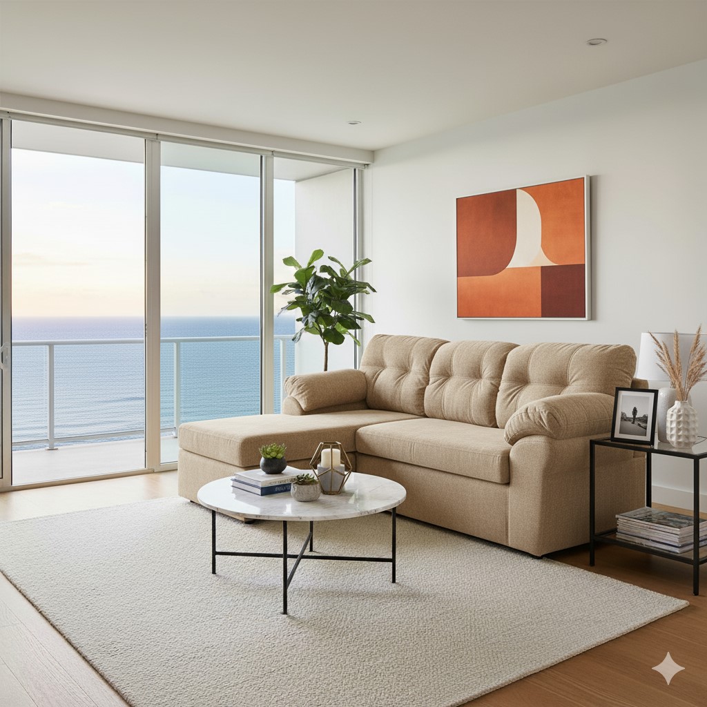 Deco Outlet - Modular Polonia 3.1 Intercambiable Tela Beige