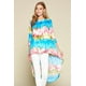 thumbnail image 5 of Top Venechia de Corte Alto y Bajo con Efecto Tie-dye y Mangas 3/4, 5 of 5