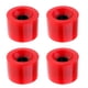 thumbnail image 1 of 4 Piezas 70x51mm Pro Skateboard en Blanco PU Ruedas Longboard Cruiser rojo, 1 of 5