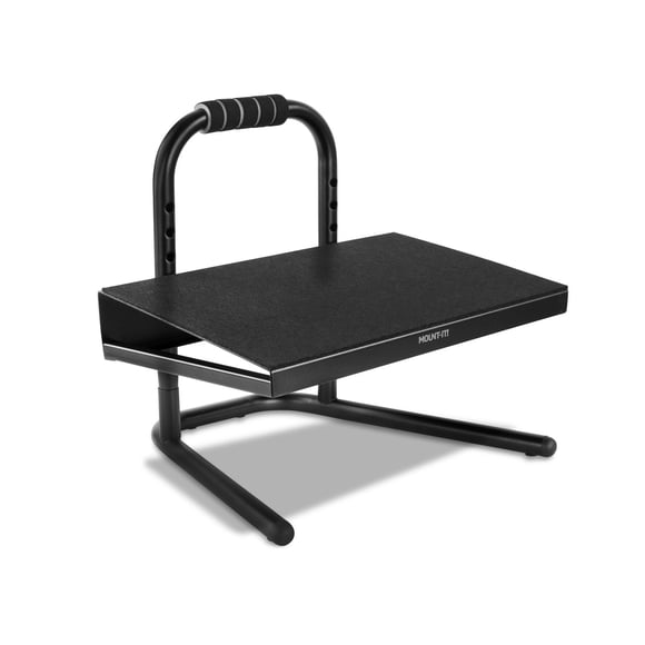 Reposapiés Mount-It! Altura ajustable para debajo del escritorio, color negro