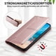 thumbnail image 5 of Funda tipo cartera con bloqueo RFID para Samsung Galaxy S25 Edge cubierta magnética de cuero con tapa y soporte Rosa, 5 of 6