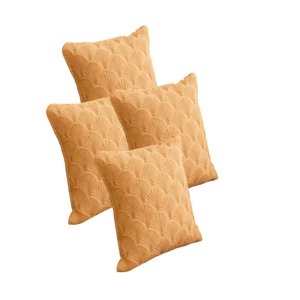 Genérico - Pack De 4 Fundas De Cojin Serie Abanico 45X45 Cm Naranja