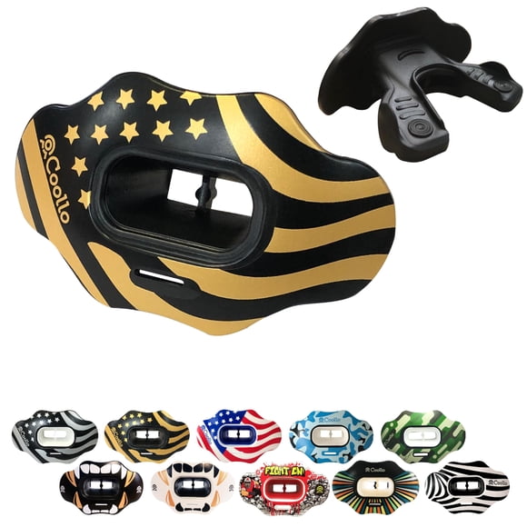 Protector bucal COOLLO SPORTS para adultos 8+ con bandera americana
