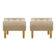 thumbnail image 1 of Set Pouf Wood 1c Felpa 04 Beige, 1 of 5