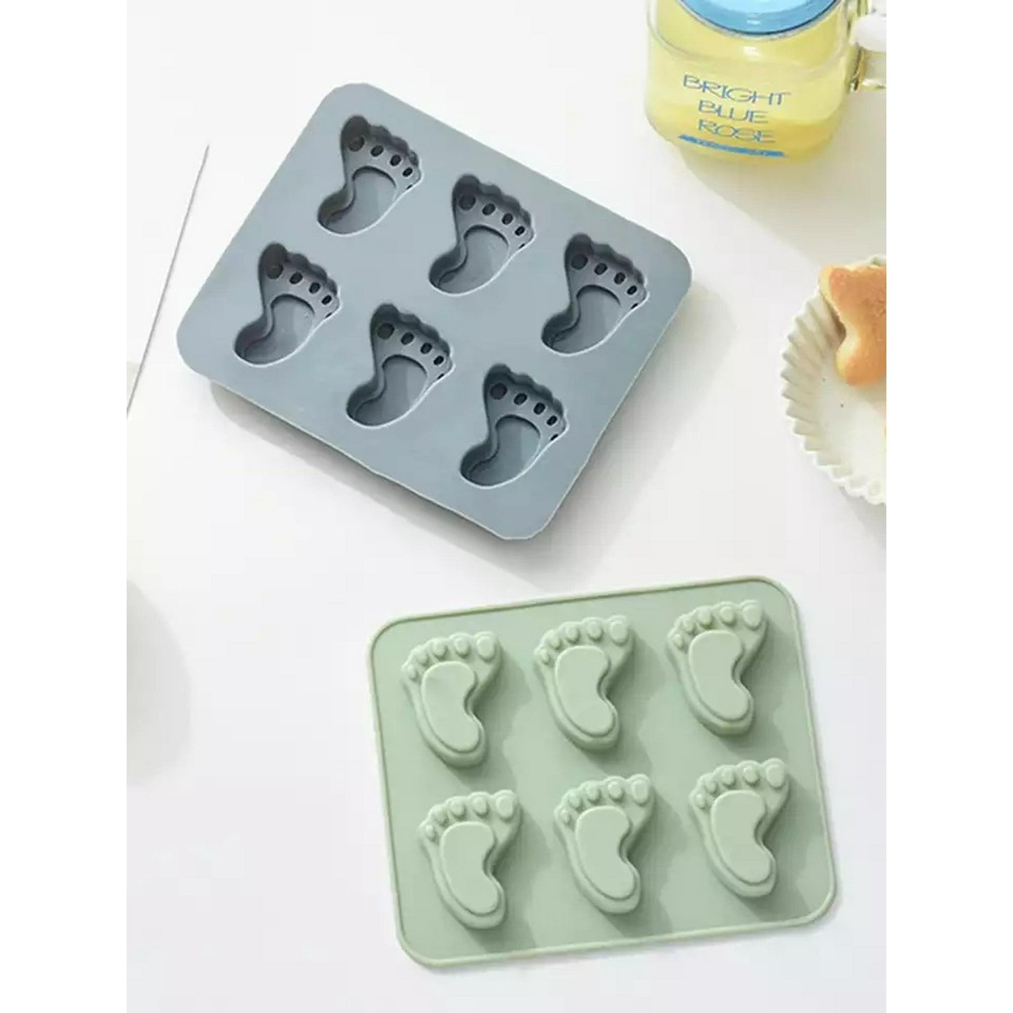 Genérico - Molde De Silicona Pie Huella Pastelería Chocolate Bebes