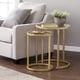 thumbnail image 2 of Mesa auxiliar Nesting SEI Furniture Evelyn Glam, juego de 2 piezas, dorada, 2 of 5