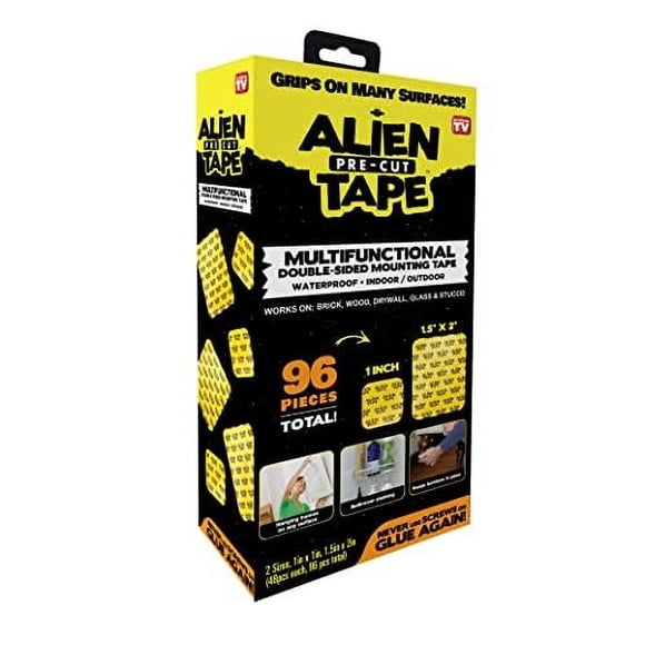 Cinta antideslizante para alfombras ALIEN TAPE paquete de 96 unidades 3,8 × 5 cm y 2,5 × 2,5 cm