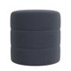 thumbnail image 2 of Ottoman Benzara Sem redondo de terciopelo azul real de 45 cm, 2 of 7