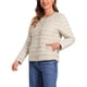 thumbnail image 4 of INSPIRE CHIC Chaqueta de Plumas para Mujer Ligera con Botones Abrigo de Manga Larga S Beige, 4 of 6