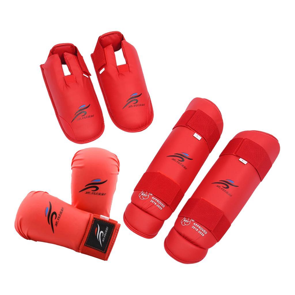 Ioensy - Guantes De Boxeo, Espinilleras, Equipo De Combate De Taekwondo, Equipo De Combate Sanda Mma S