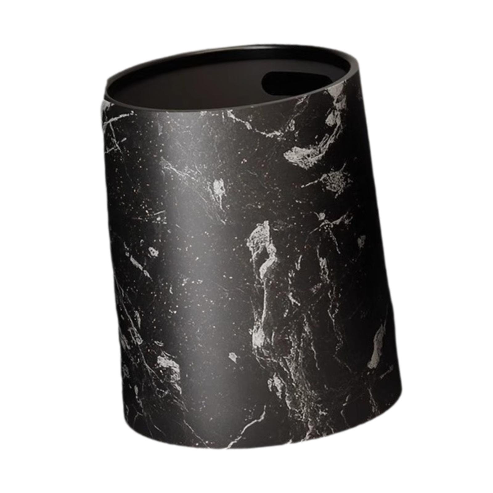 Bothyi - Bote De Basura Con Tapa Abierta Bote De Basura Para Restaurante Sala De Estudio Granja Negro 12L