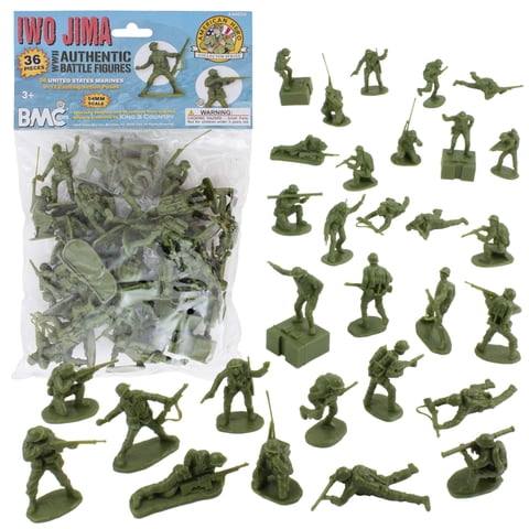 Bmc Toys - Figuras Bmc Iwo Jima Us Marines De Plástico Para Hombre De La Segunda Guerra Mundial, 36 Unidades
