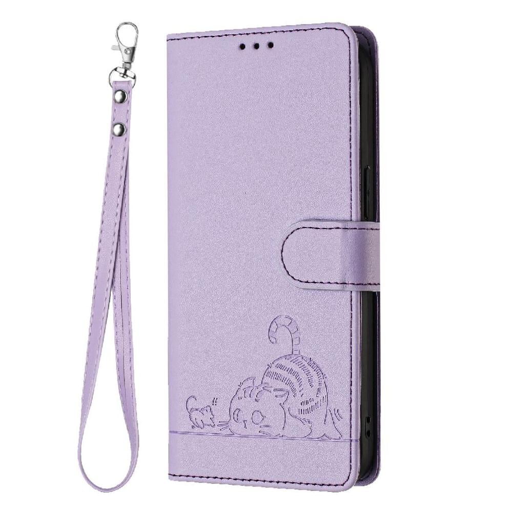Funda Tipo Cartera Foxdock Para Samsung Galaxy A11 Con Soporte, Ranuras, Rfid, Diseño De Gato