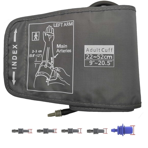 Manguito para presión arterial CSYLMD XL de 22-52 cm con 5 conectores
