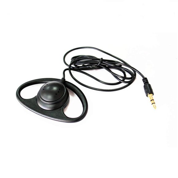 Auriculares LINHUIPAD de un solo lado en forma de D, auriculares de interpretación simultánea con gancho de 3,5 mm (paquete de 1)