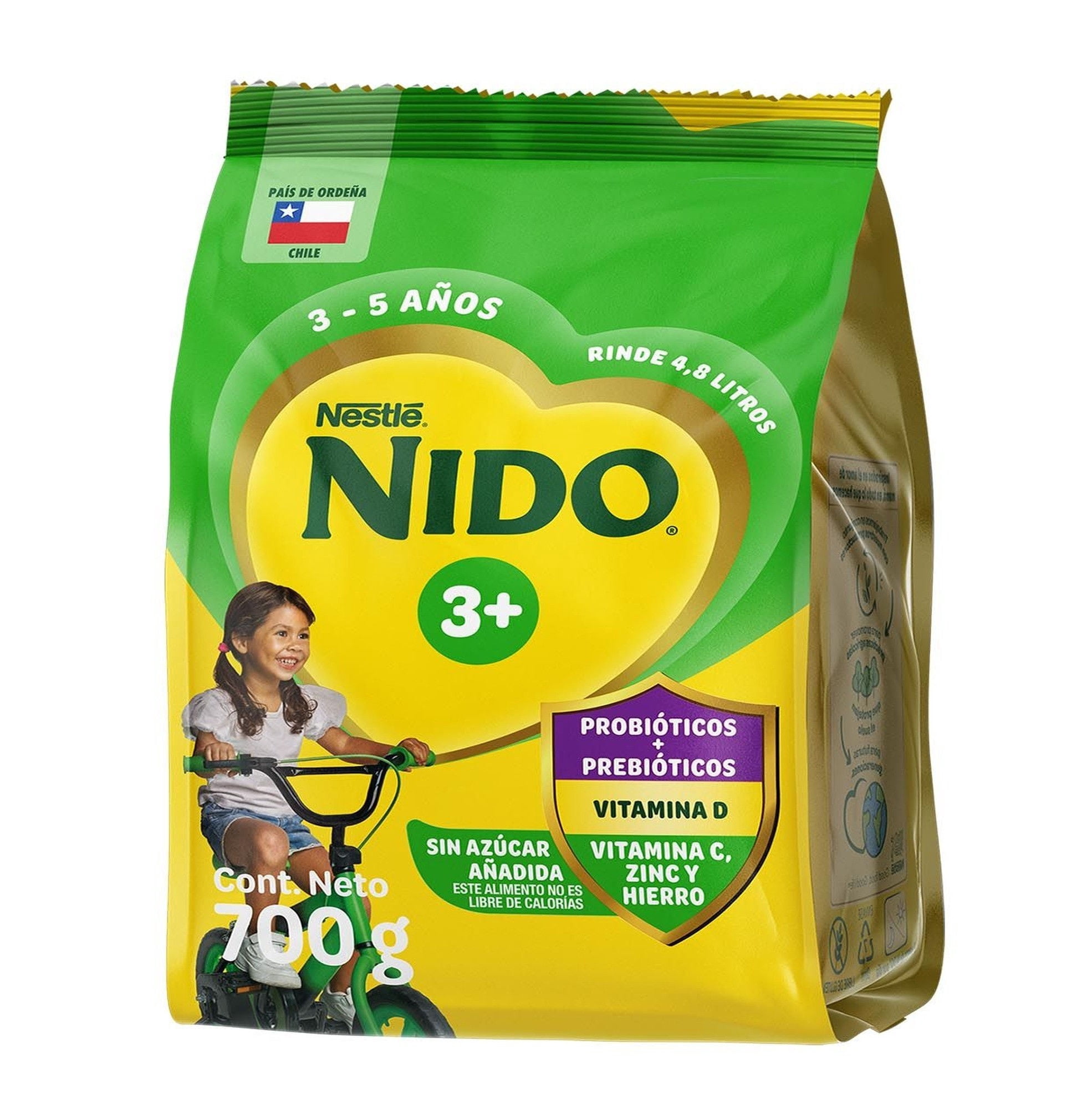 Leche En Polvo Semidescremada Etapa 3+ Bolsa 700 g Nido