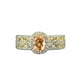 thumbnail image 1 of Anillos de Moissanita Dorada para Mujer 0.5 Quilate Color D Claridad VVS1 Anillo de Compromiso Ovalado 925 Plata de Ley Halo Anillos de Promesa para Ella Talla 5-9, 1 of 7