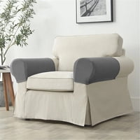 Xusx111 - Repozabrazos De Sofá Para El Hogar Lavables A Máquina, Cubiertas De Silla, Cubiertas De Reposbrazos De Sofá Elásticos (Conjunto De Reposbrazos De 2 Piezas, Gris Oscuro)