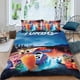 thumbnail image 2 of Turbo Conjunto de sábanas temático, trío de piezas, cómodo y amigable con la piel, diseño único, regalo de decoración para el hogar para familiares, amigos y fans,140cm *210cm, 2 of 6