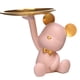 thumbnail image 3 of Figura de oso de resina, estatua de animales, bandeja para servir, decoración moderna para el hogar, organizador de objetos diversos , Rosado, 3 of 5