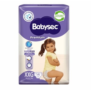 Pack X4 Pañales Babysec Premium Xxg 56 Pañales