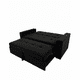 thumbnail image 3 of Sofa Cama Novus Tres Posiciones Negro Felpa, 3 of 3