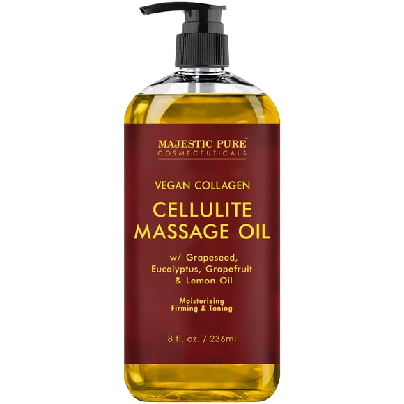 Aceite corporal de masaje MAJESTIC PURE Cellulite con colágeno vegano 240 ml