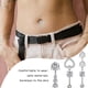 thumbnail image 3 of Juego de 3 piercings para el ombligo de acero quirúrgico plateado de 10 mm, con forma de corazón, para mujer., 3 of 8