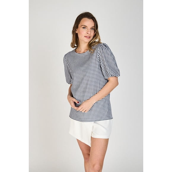 Polera Claire Manga Campana Eclipse blanco L
