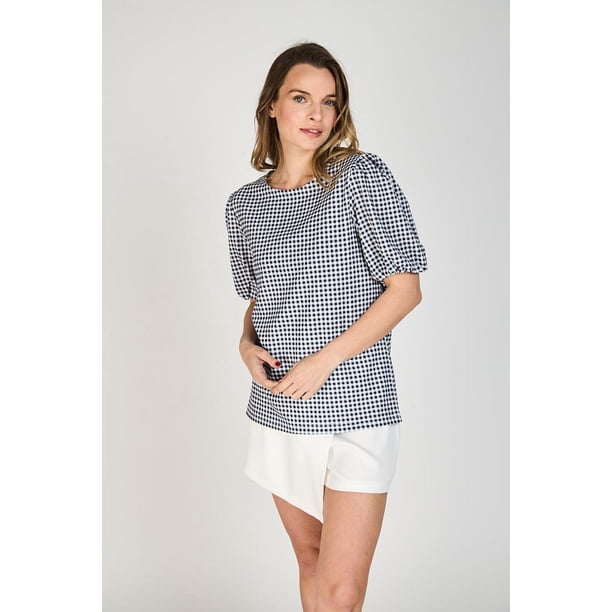 Polera Claire Manga Campana Eclipse blanco S