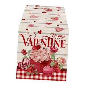 Magideal - De Mesa Para El Día De San Valentín, Mantel Para Decoración De Mesa De Comedor, Mantel Para Fiesta, Boda, Vacaciones, Decoración Del Hogar De , Magdalena