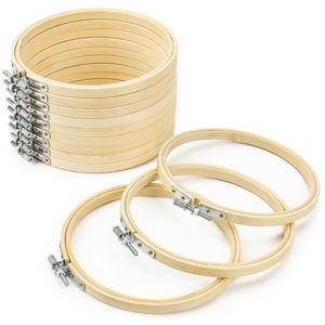 Aro Para Bordar Giemson, Círculo De Bambú De 15 Cm, 12 Piezas