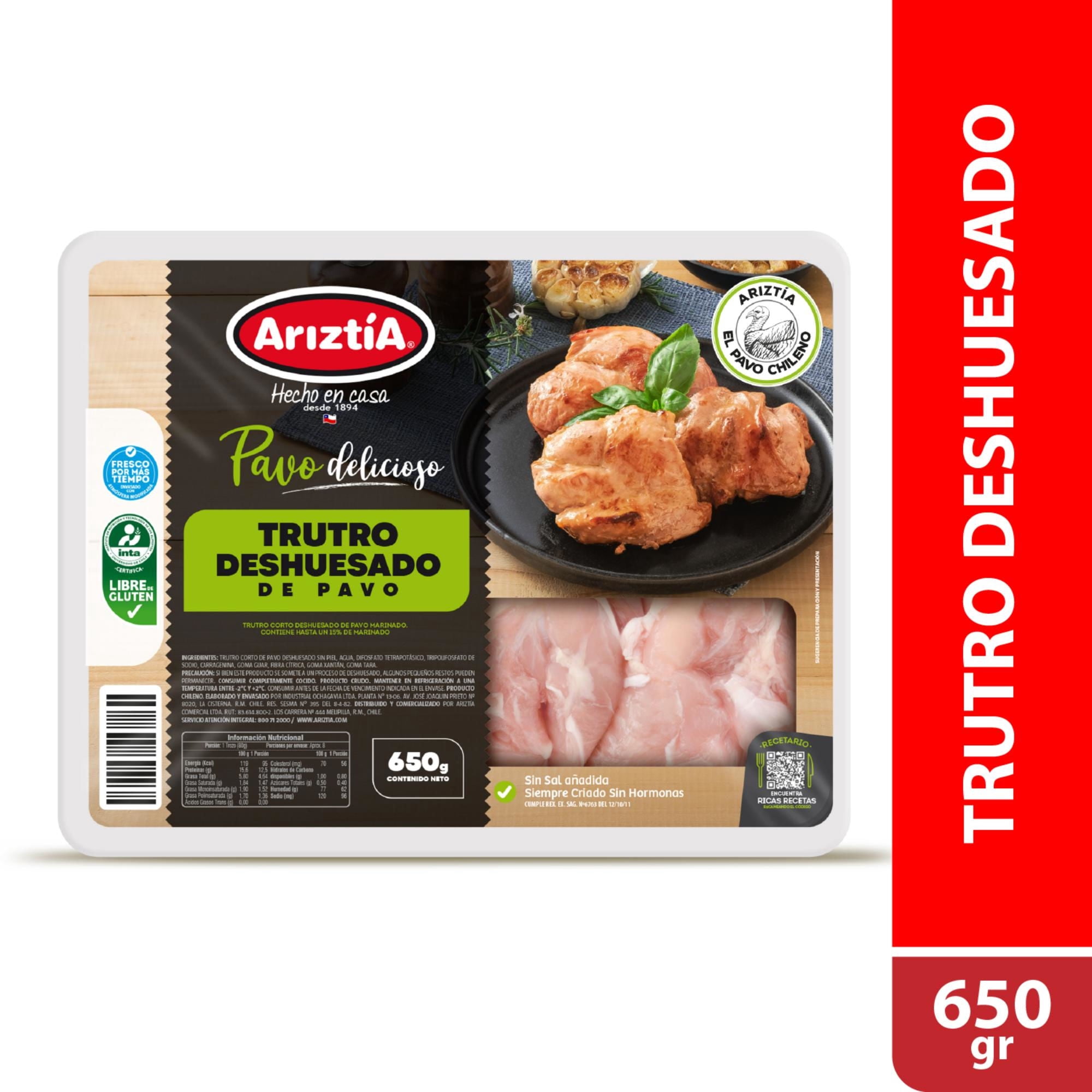 Truto Deshuesado De Pavo Natural 650 g Ariztia