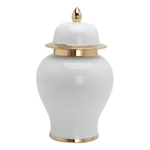 Magideal - Tarro De Jengibre De Cerámica Decorativo Con Tapa, Tarro De Almacenamiento, Jarrón De Brotes, Decoración Para Hogar, Centro De , Artesanía, Arreglo , 7.68X7.68X13.58 7.68X7.68X13.58 Pulgadas