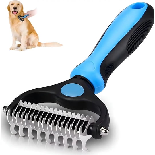 Pinkbuy - Cepillo Deslanador Para Perros Y Gatos Peines Mascota Pet L+ Azul