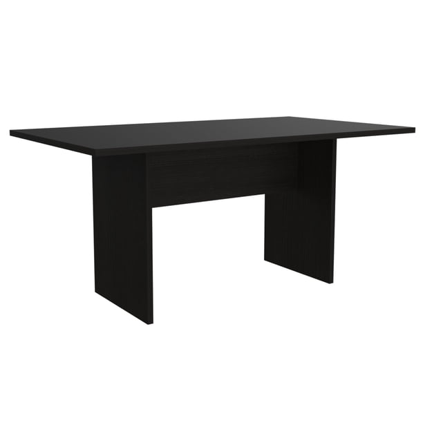 Mesa De Comedor Con Capacidad Para 6 Puestos 74,6x160x90 Cm Negro