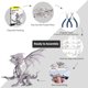 thumbnail image 4 of Kit de maquetas de rompecabezas de metal 3D Piececool Dragon Flame, 115 unidades, 4 of 7