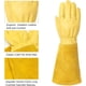 thumbnail image 3 of Guantes de jardinería de cuero para hombres y mujeres (con protección contra espinas), ideales para jardineros y agricultores., 3 of 7