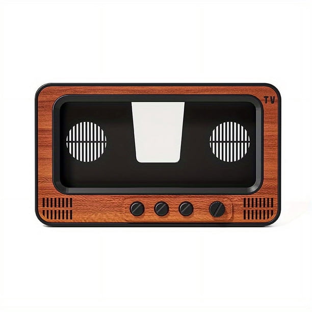 Retro TV Shape Mobile Phone Bracket, Casual Entertainment Chase Bracket, Desktop Lazy Multi-functional Creative Bracket Mobile Phone Amplifier Bracket