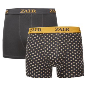 Zahr - Pack De 2 Boxers Plomo Y Estampado