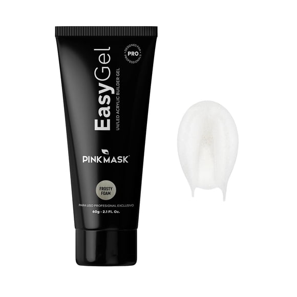 Gel acrílico UV/LED Polygel PINK MASK Easy Gel 60 g Frosty Foam