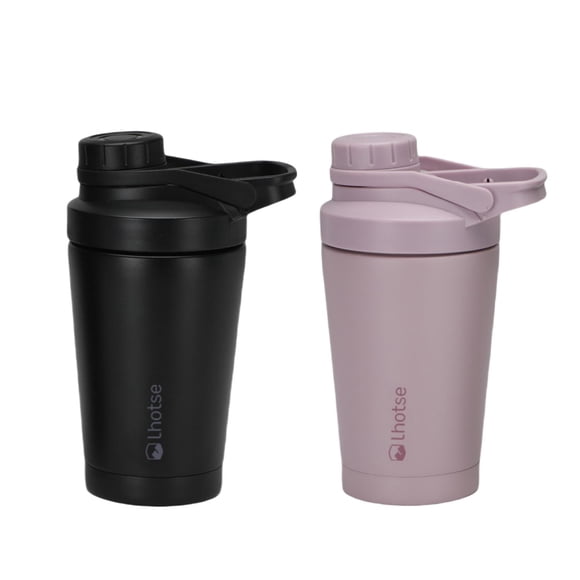Shaker Vaso Proteina Acero Inox NutriCore 500ml Set X2