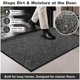 thumbnail image 3 of Felpudo Mibao 91 cm x 61 cm Gris Antideslizante Lavable, 3 of 8