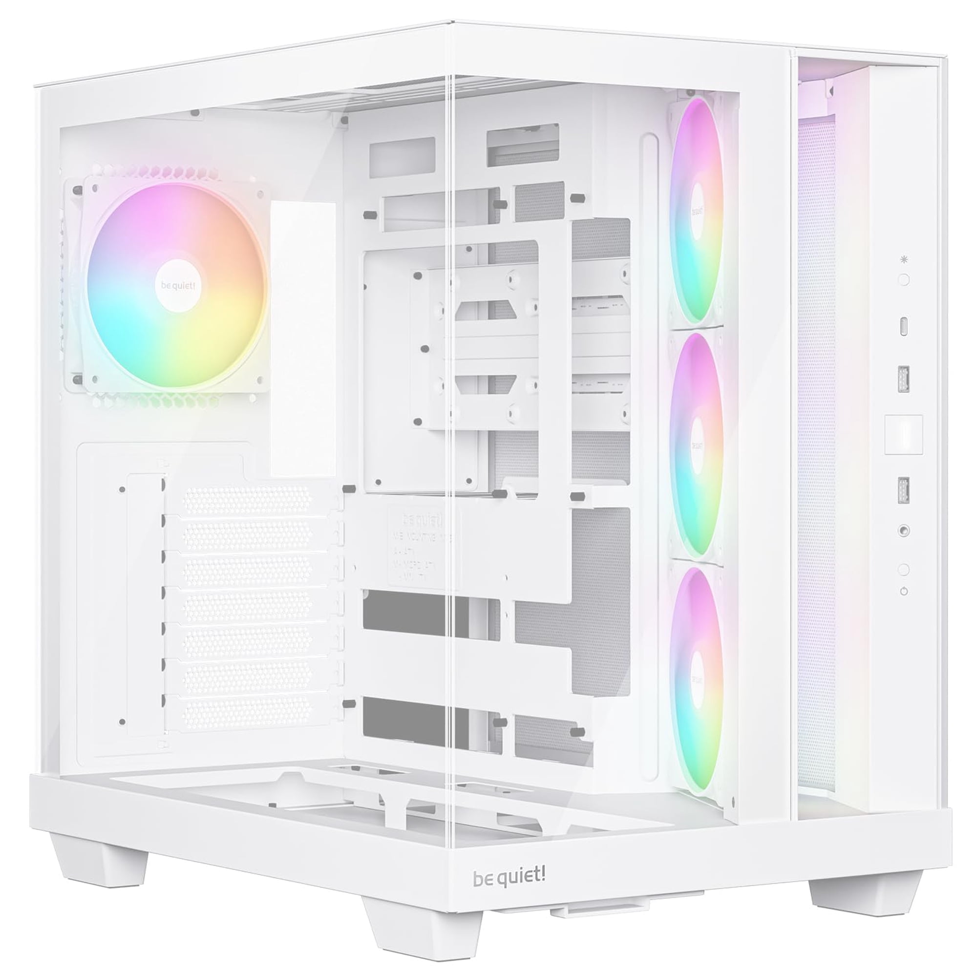 Be Quiet! - Pc Case, ¡cállate! Base De Luz 500 Lx Blanca Con 4 Alas De Luz Lx