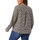 thumbnail image 3 of Agnes Orinda Camisas Florales de Talla Grande para Mujer con Cuello en V con Muesca, Mangas Largas Enrollables, Botones Abajo, Blusas Casuales 1X Negro, 3 of 6