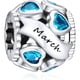 thumbnail image 1 of Charm NINGAN Plata 925 Corazón Piedra Marzo Pulsera, 1 of 3